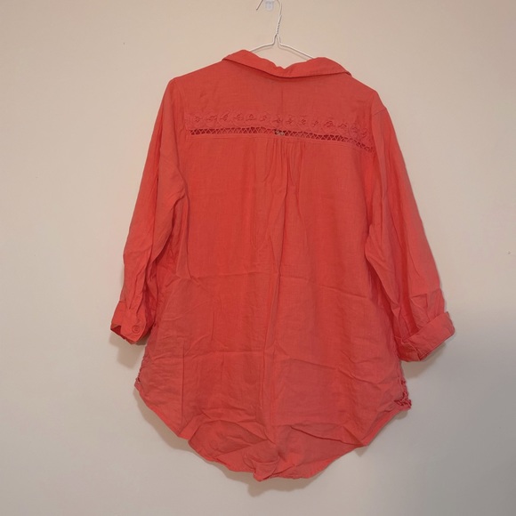 Versatile Salmon Button-Up - Picture 3 of 9